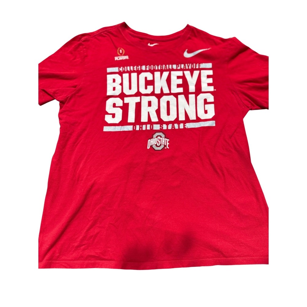 Nike Ohio State Buckeyes College Football Playoff TShirt Large "Buckeye Strong"‎